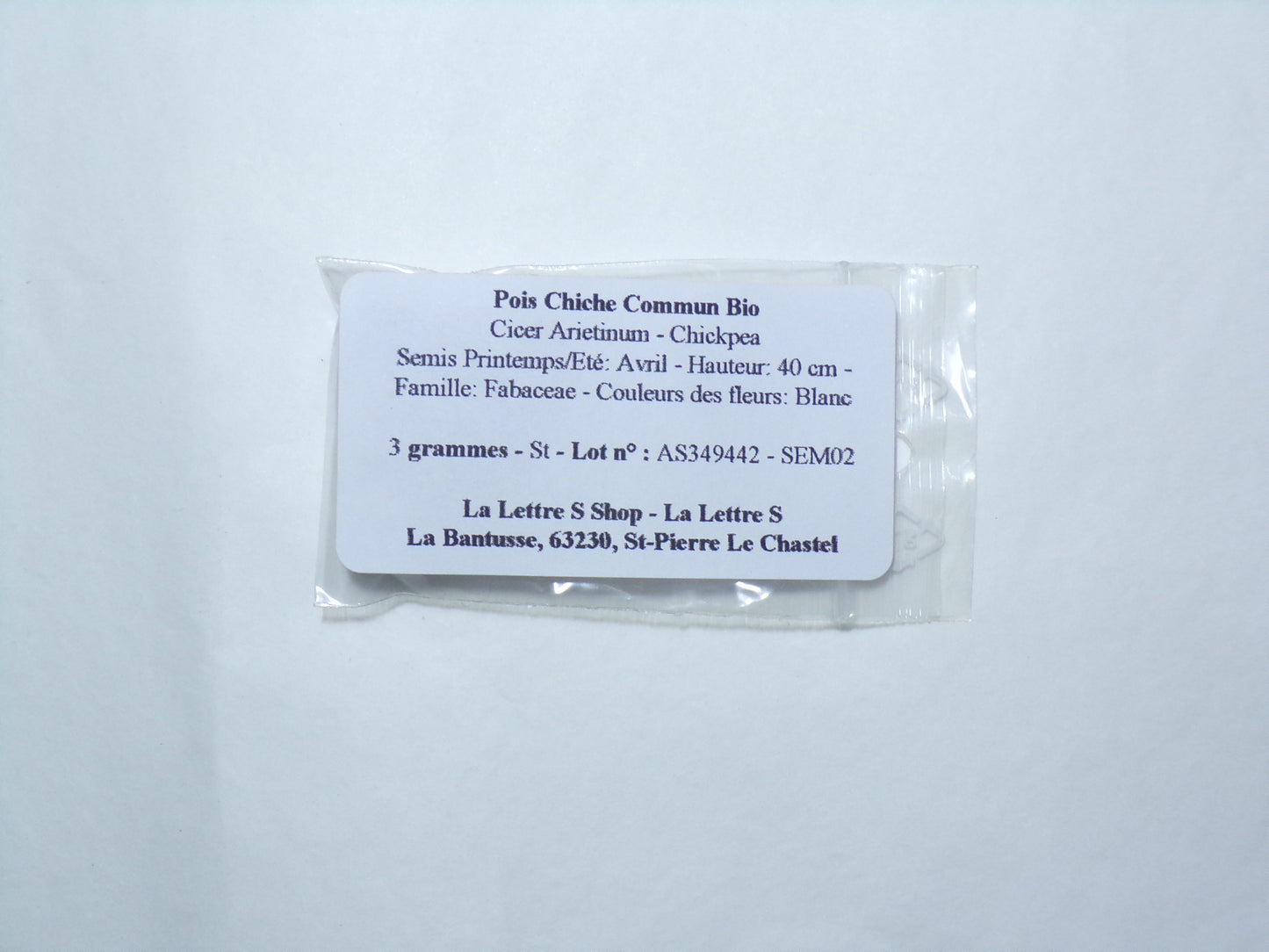 Pois Chiche - Cicer Arietinum – SEM02