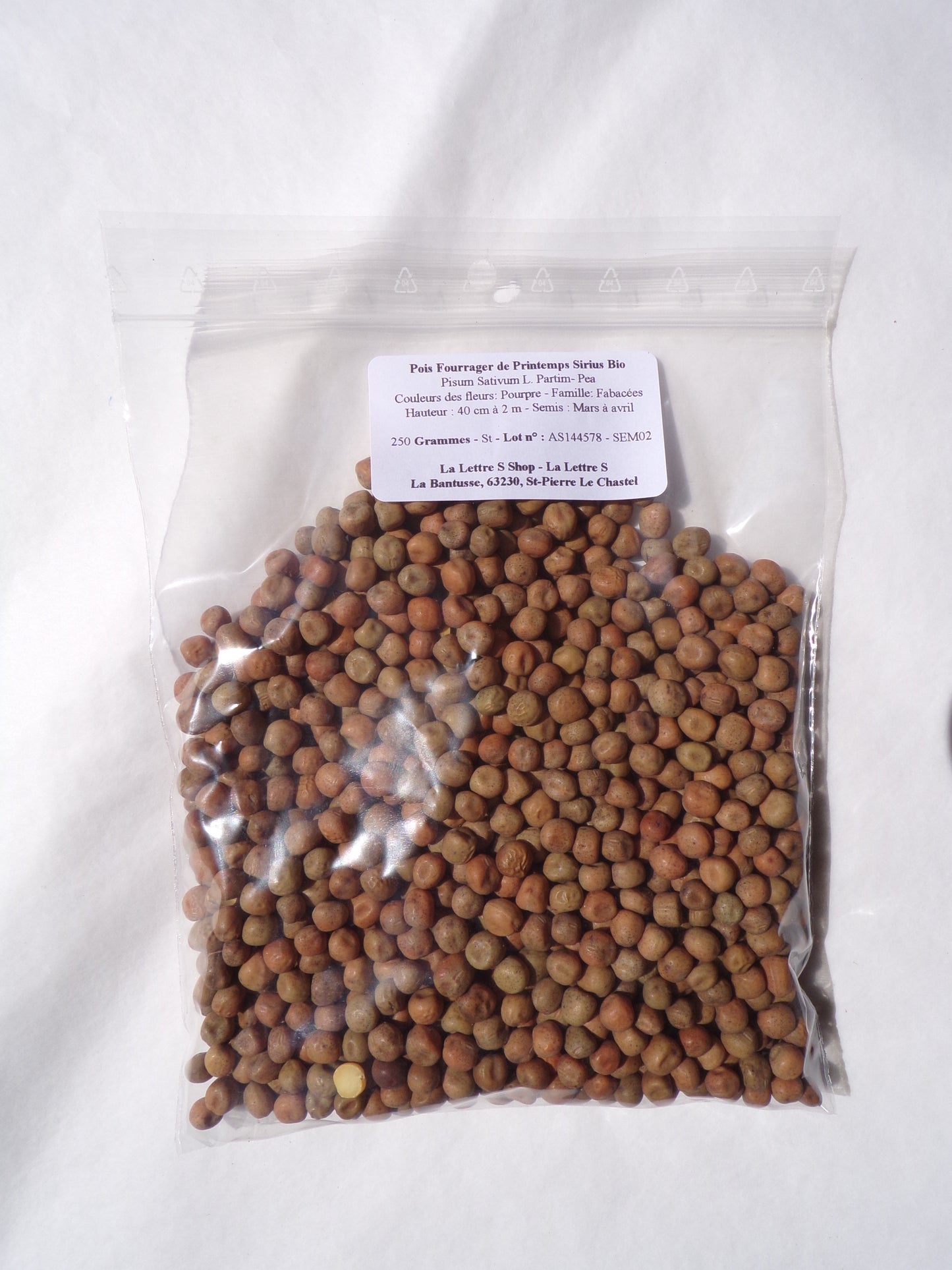 Pois Fourrager de Printemps - Pisum Sativum L. Partim (Engrais Vert) SEM02