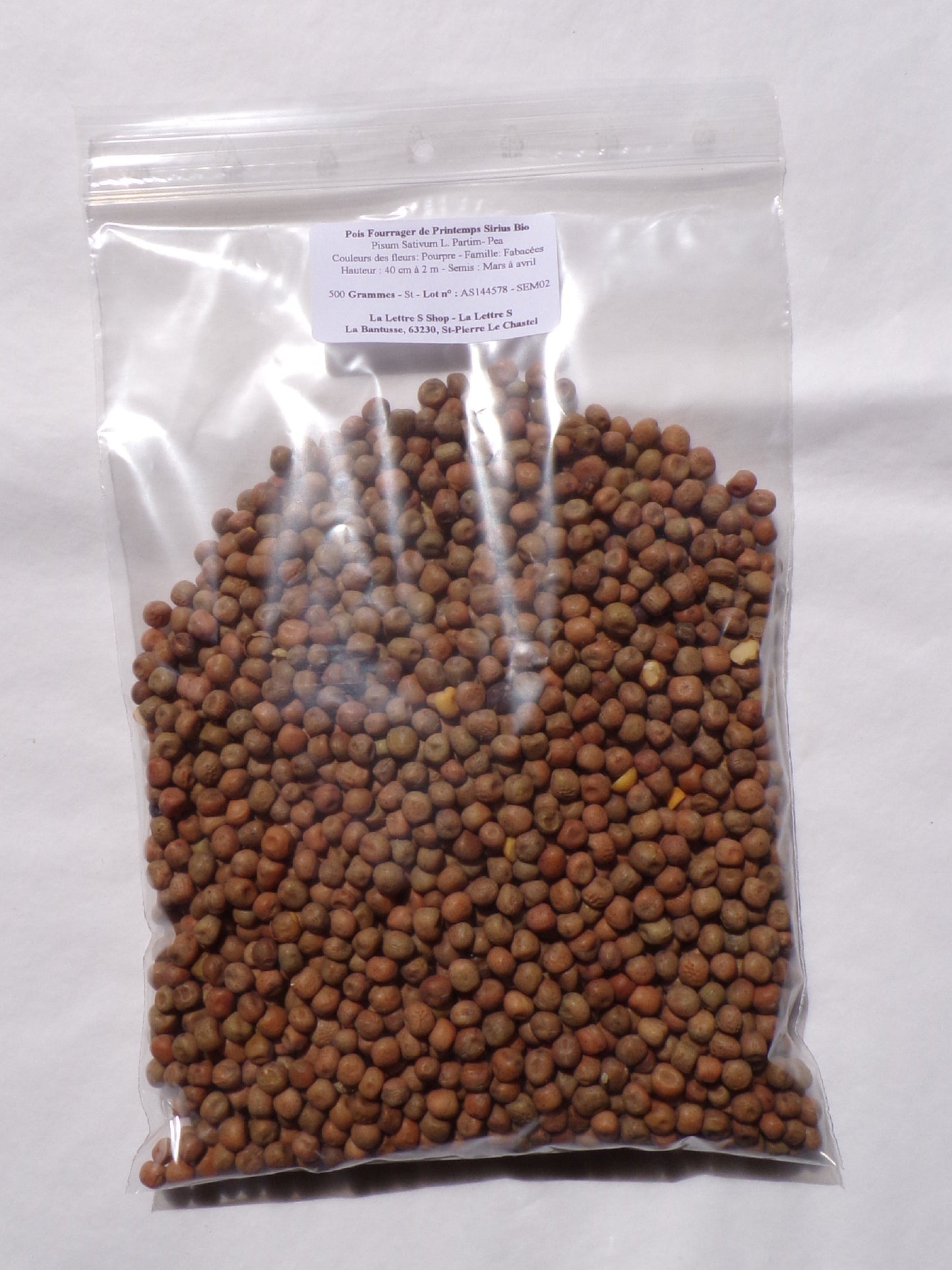 Pois Fourrager de Printemps - Pisum Sativum L. Partim (Engrais Vert) SEM02