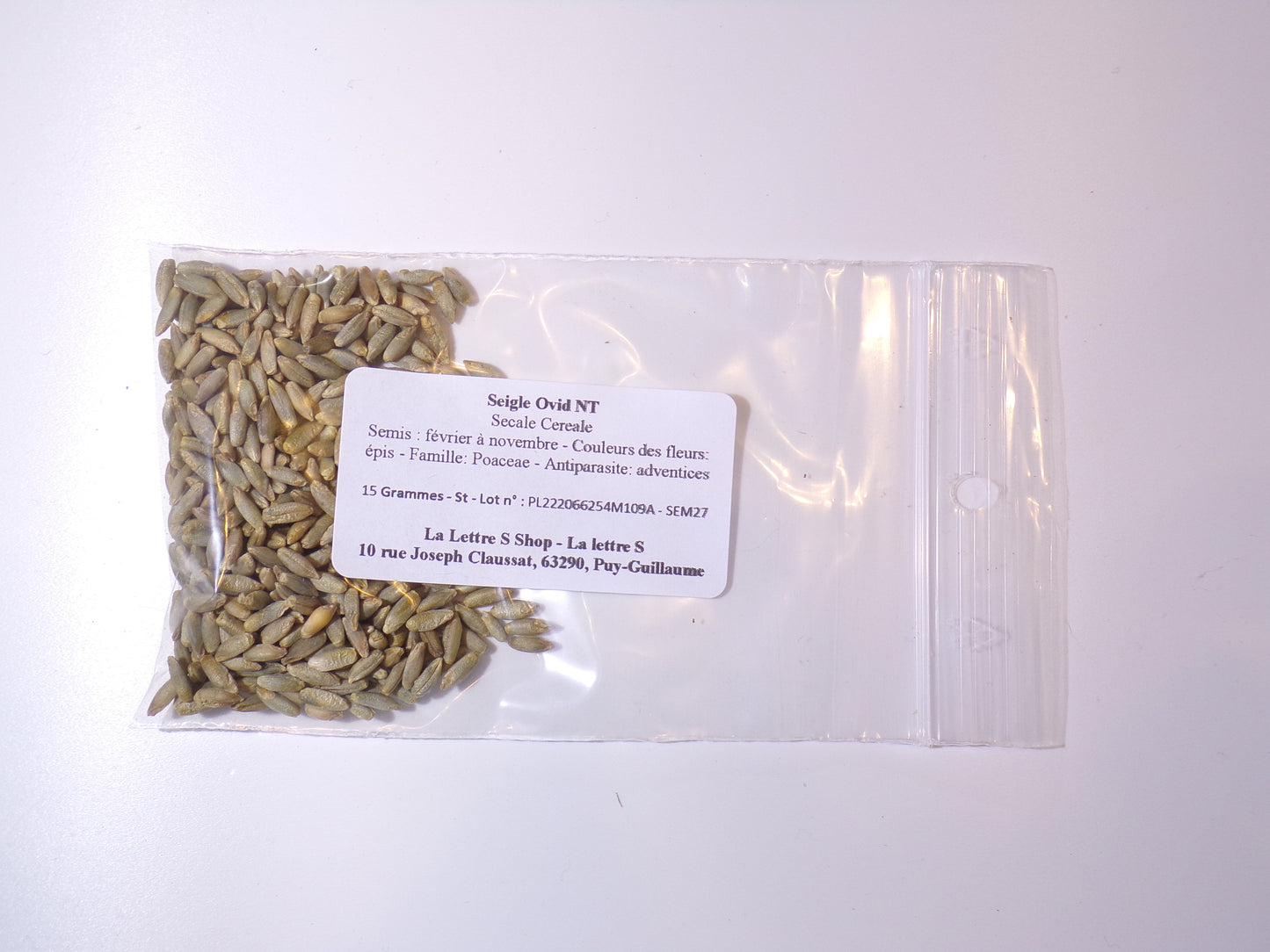 Seigle - Secale Cereale (Engrais Vert) SEM27