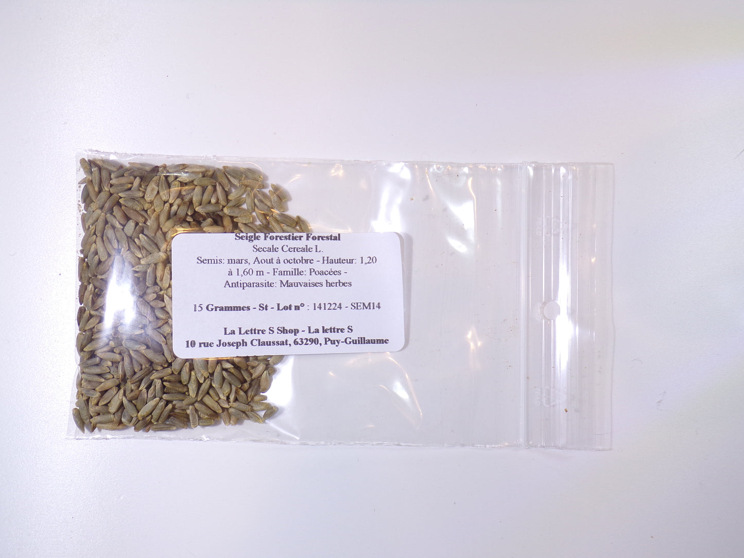 Seigle Forestier - Secale Cereale L. (Engrais Vert) SEM14