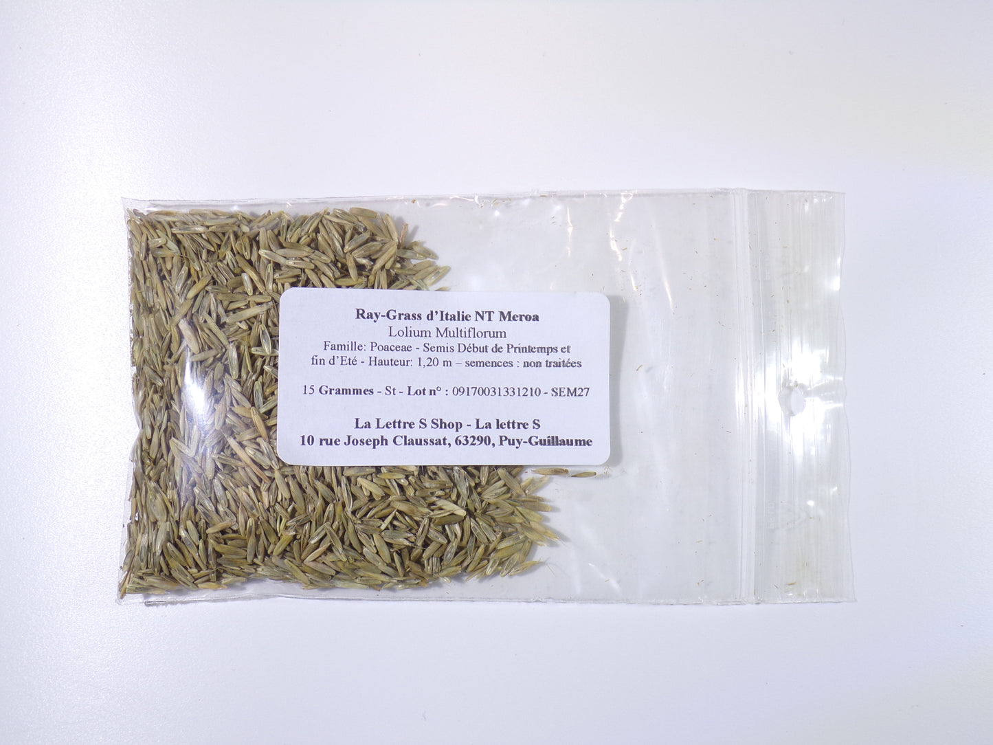Ray-Grass d’Italie NT - Lolium Multiflorum (Engrais Vert) - SEM27